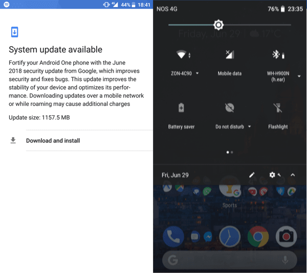 xiaomi mi a1 android oreo update