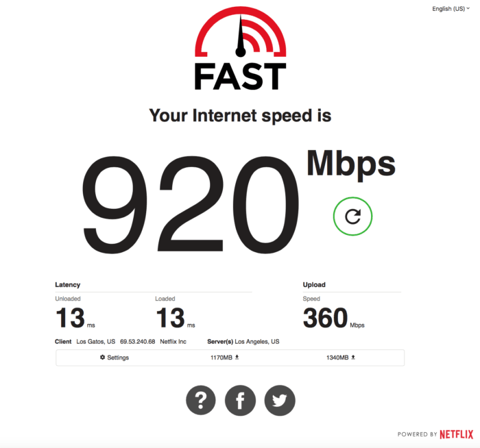 netflix app for testing internet speed