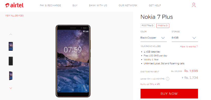 Airtel Online Store Started Offering Smartphones for Prepaid Users With 1.4GB Daily Data for a Year
