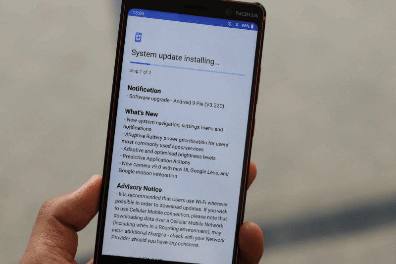 Update nokia 7 plus to android 9