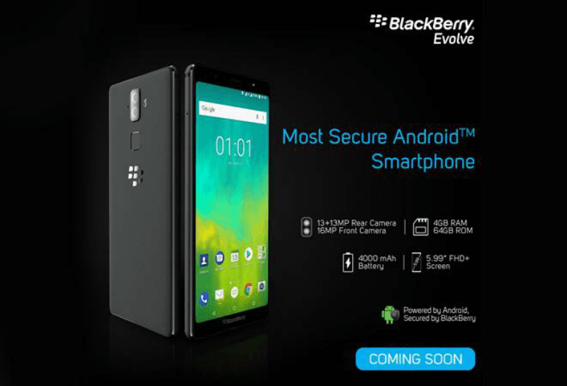 BlackBerry Evolve With Snapdragon 450 SoC Set to Go on Sale in India