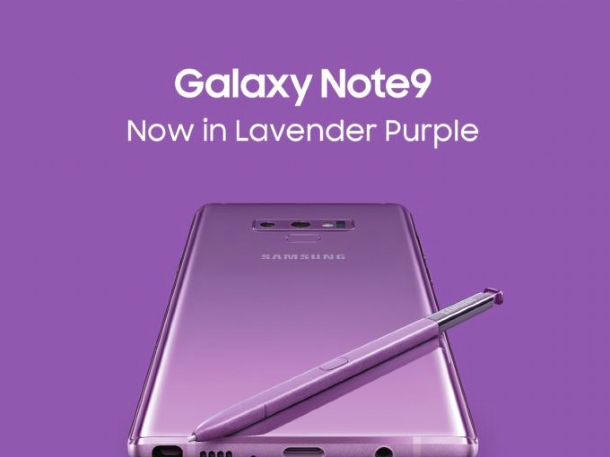 Samsung Galaxy Note 9 Can Now Be Picked Up in a New Lavender 