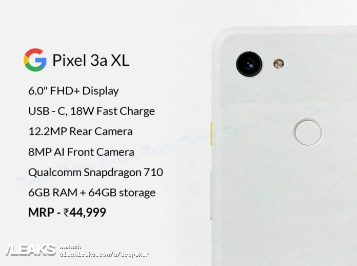 Google Pixel 3a XL Price in India Rumoured to Be Rs 44 999 - 50