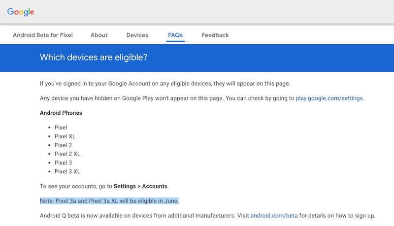 Google Pixel 3a and Pixel 3a XL Removed from Android Q Beta Programme - 44