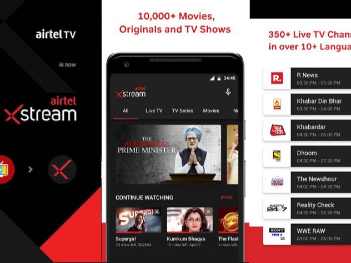 Airtel live deals tv app