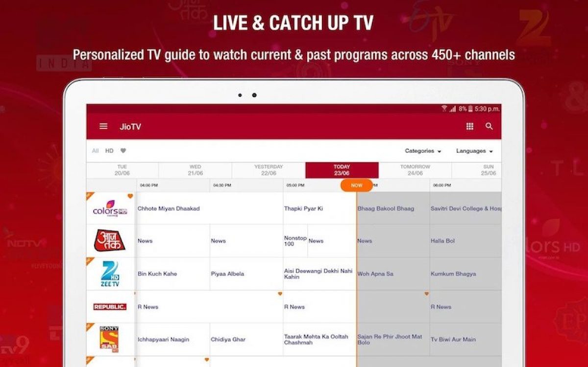 Zee tv best sale live jio tv