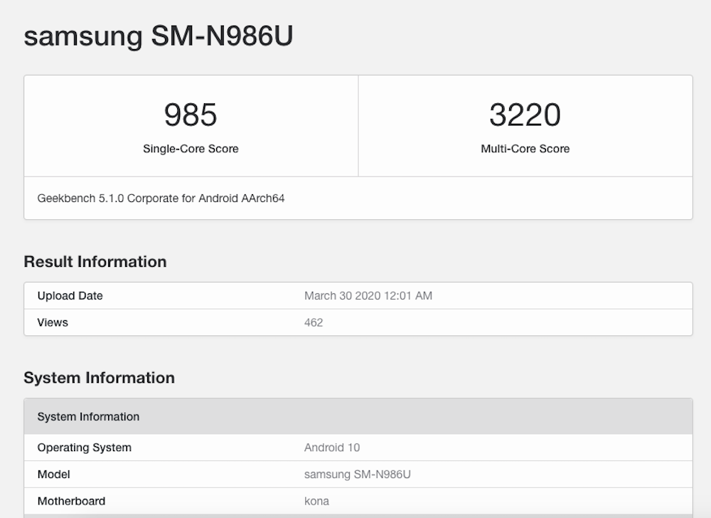 سامسونج Galaxy Note 20 من المحتمل أن يكون لديك Snapdragon 865+ SoC 168