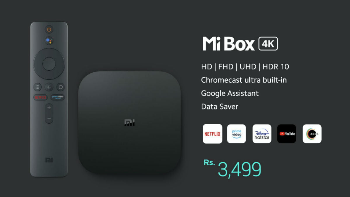 Xiaomi Mi Box S - 4K Ultra HDR Android TV With Chromecast & Google