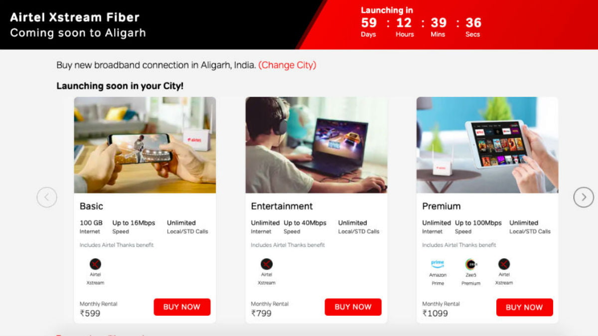 Airtel Set to Expand Advance Rental Airtel Xstream Fiber Plans  Base Plan Start at Rs 599 - 51