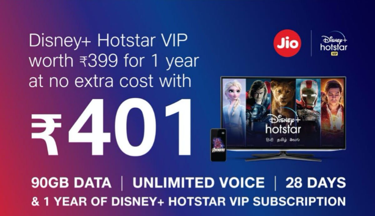 Reliance Jio Launches Rs 2 599 Annual Plan With 740GB Data and Disney  Hotstar VIP Subscription - 32