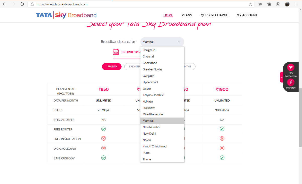 Tata Sky Broadband Reduces Presence Across India - 88