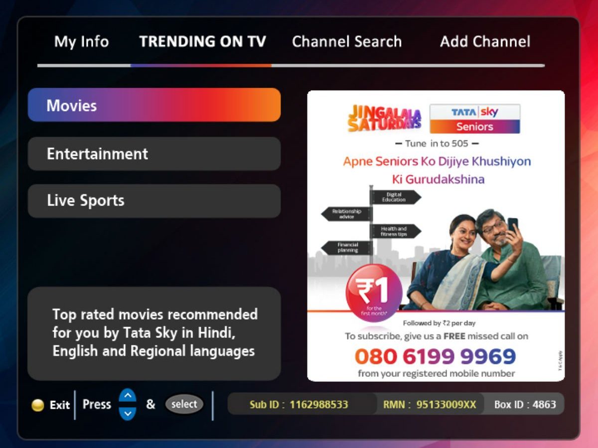 Tata Sky Introduces First of Its Kind Update for Non Web Set Top Boxes