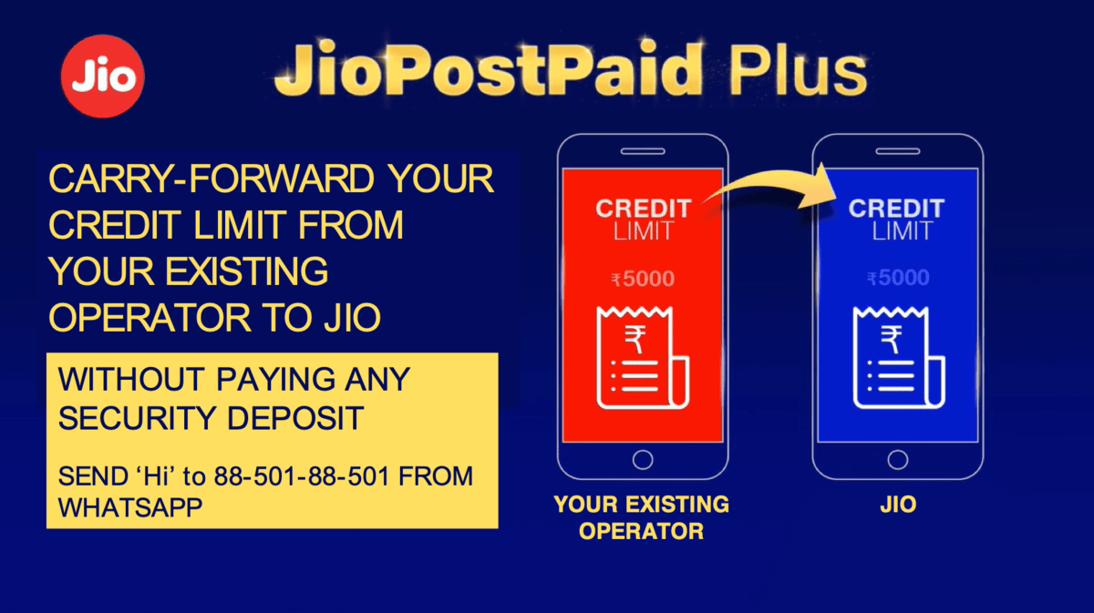 Jio Enables Users to Carry Forward Credit Limit from Existing Operators - 50