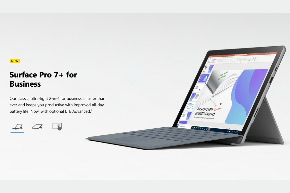 Microsoft Surface Pro 7+ With th Gen Intel Core i7 CPU