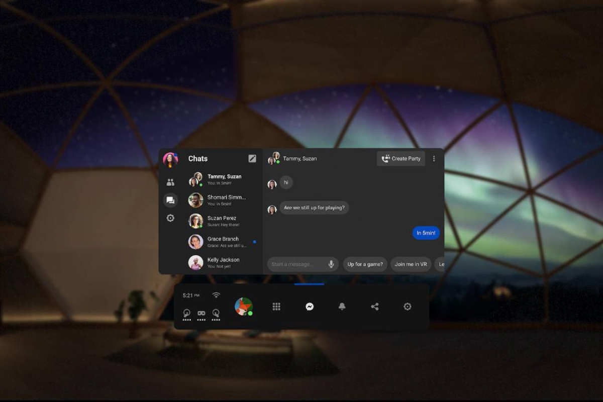 Oculus Quest VR Headsets Now Have Support for Facebook Messenger