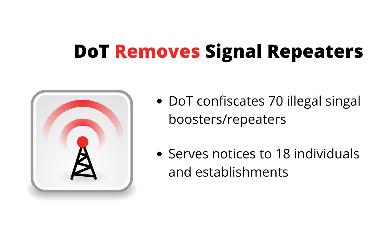 dot-confiscates-70-illegal-signal-repeaters
