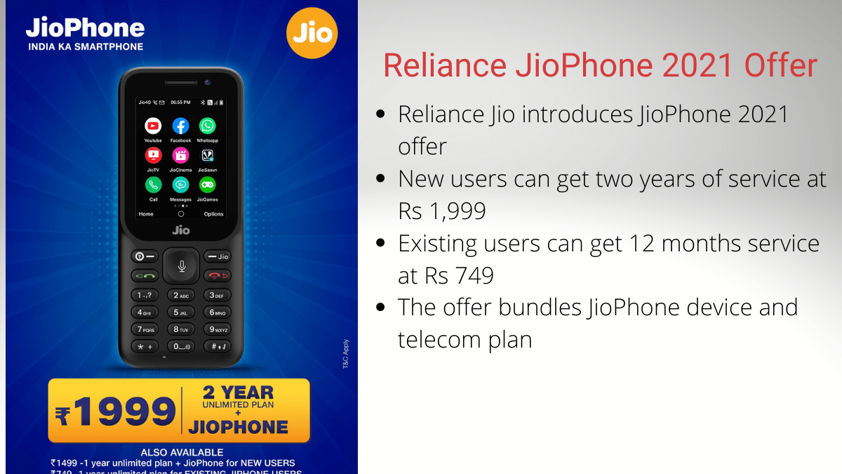 jio phone 2021 offer