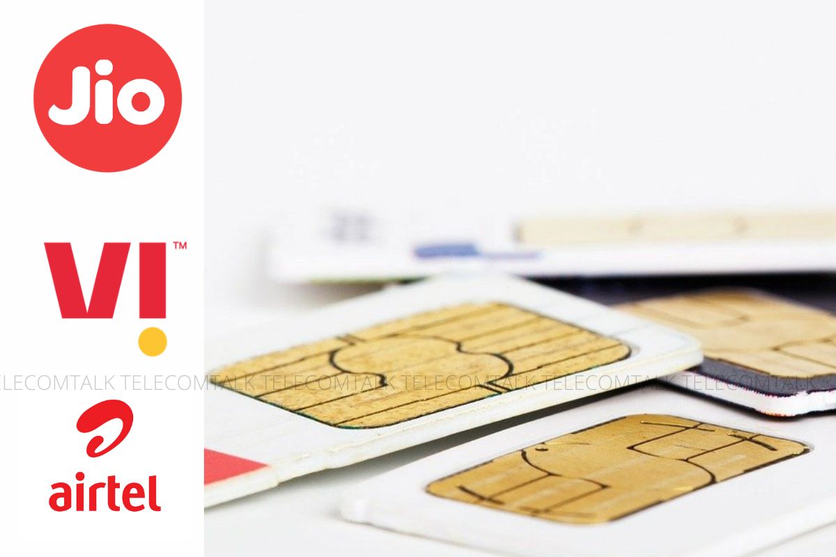Reliance Jio Vodafone Idea Airtel SIM cards