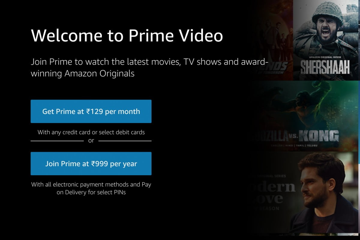 Which add-on channels (HBO, AMC) offer free trials on Prime Video