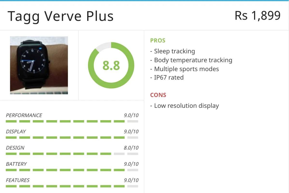 Verve discount smartwatch review