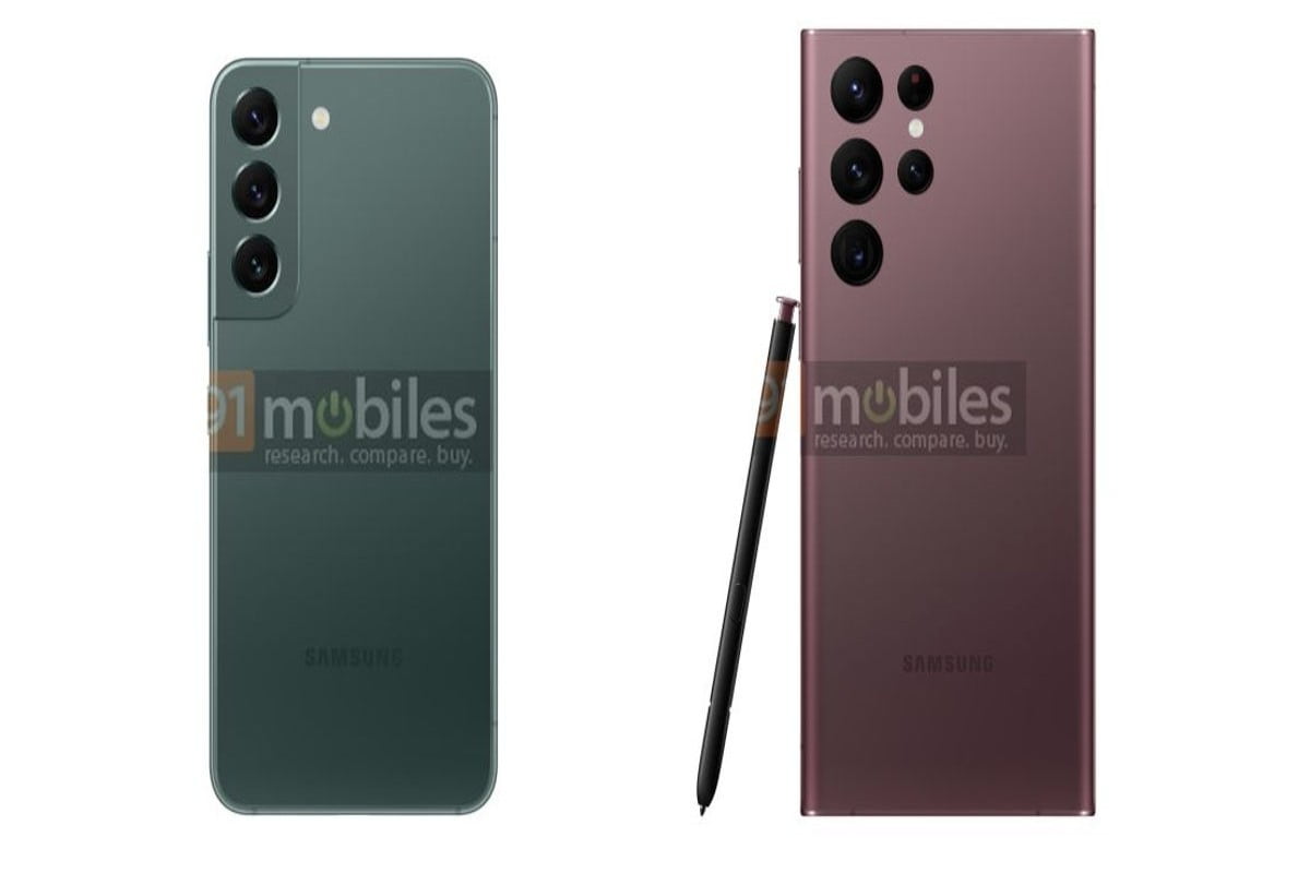 Samsung Galaxy S22 and Galaxy S22Samsung Galaxy S22  Galaxy S22 Ultra Colour Options Revealed Through Renders Ultra Colour Options Revealed Through Renders - 28