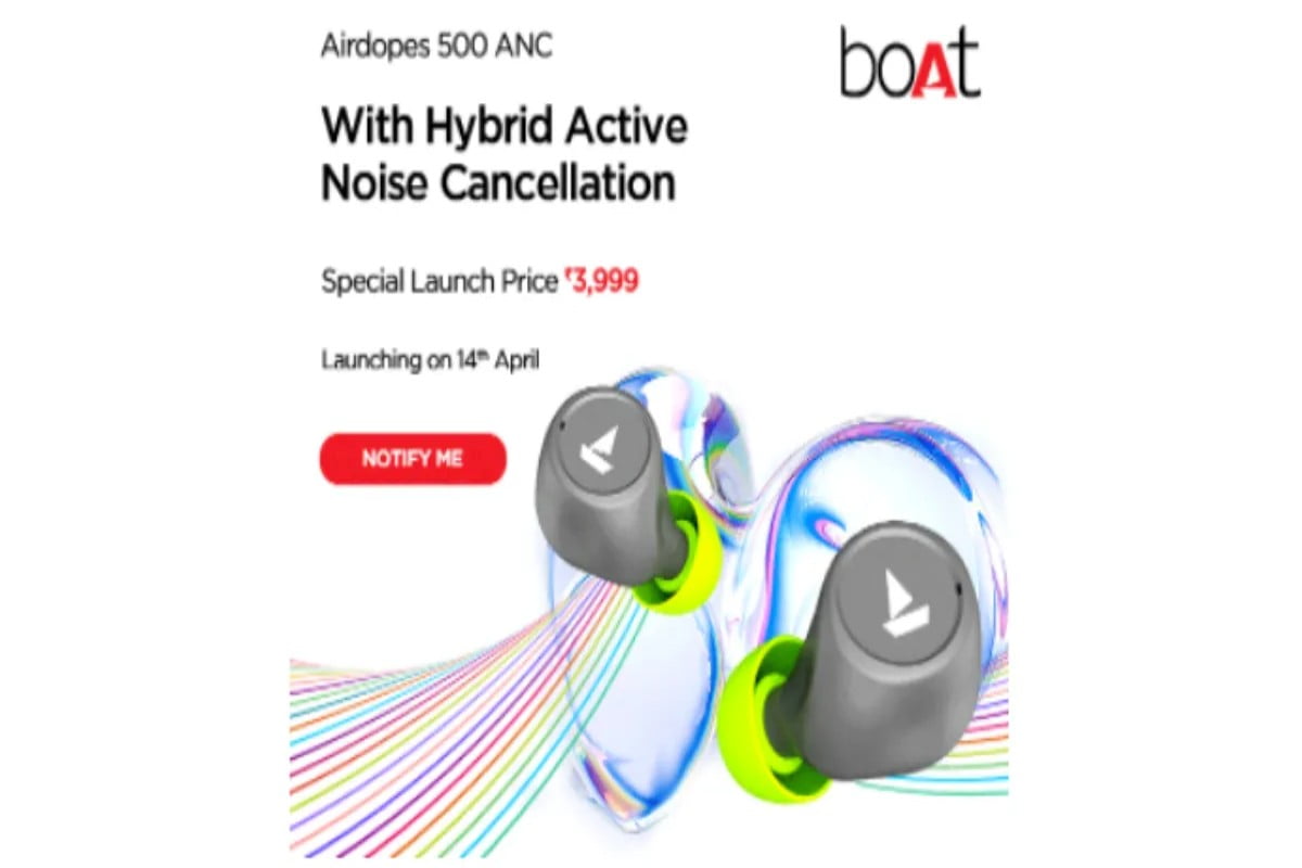 Boat Airdopes 500 ANC TWS Earbuds Launched in India   Check Features and Price - 89