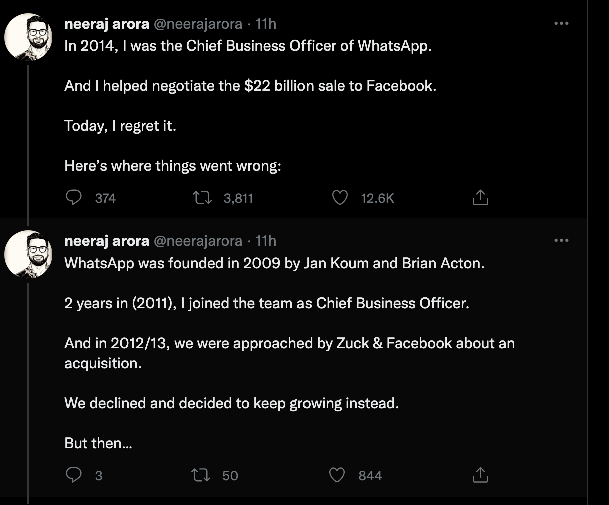 WhatsApp,Facebook,Meta,Facebook acquiring WhatsApp,Neeraj Arora
