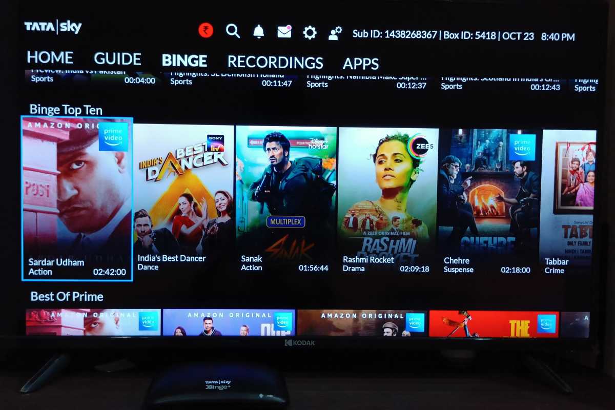 Tata sky app discount for android tv