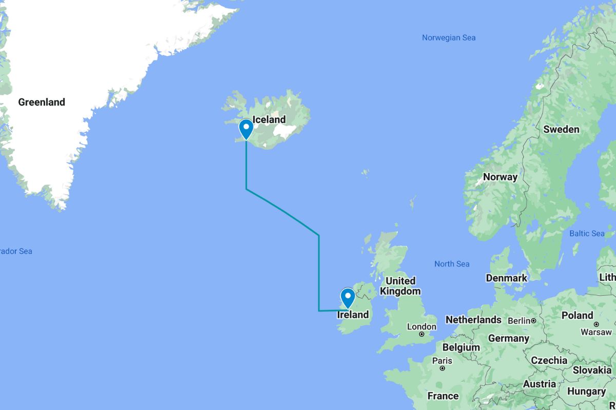 iris submarine cable links ireland and iceland