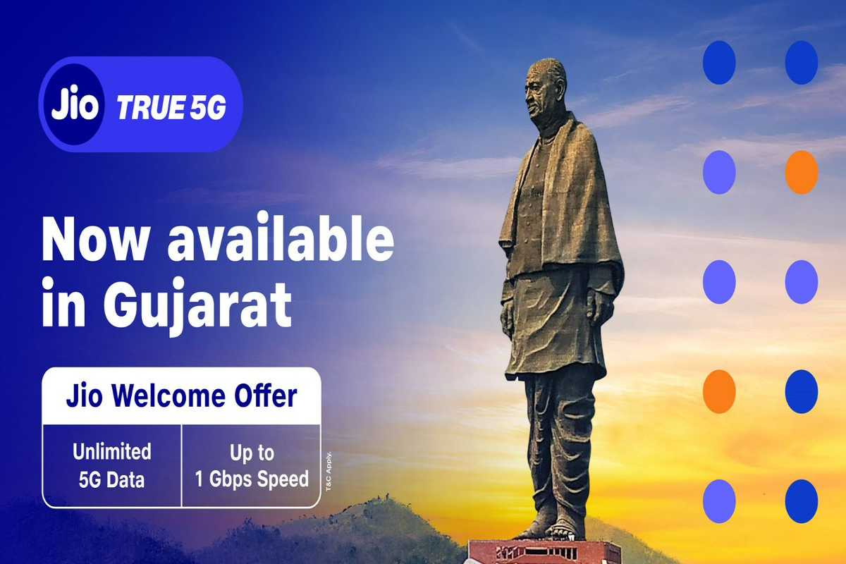 Jio 5G Goes Live in Gujarat  Covers 33 District Headquarters - 65