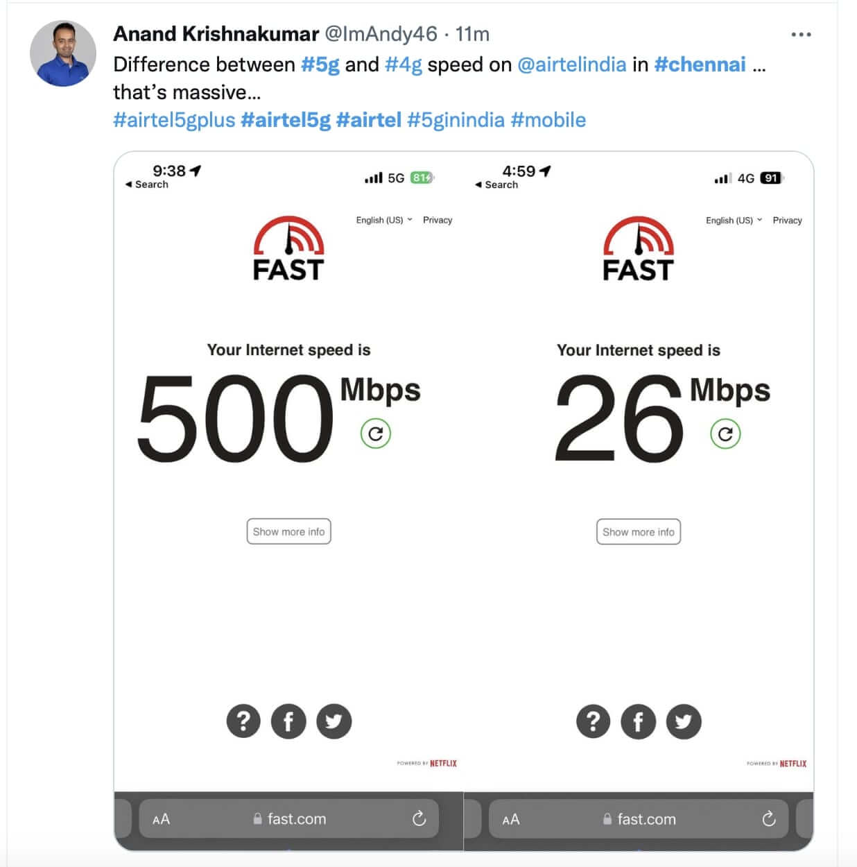 Airtel 5G Reality Check in Chennai - 82