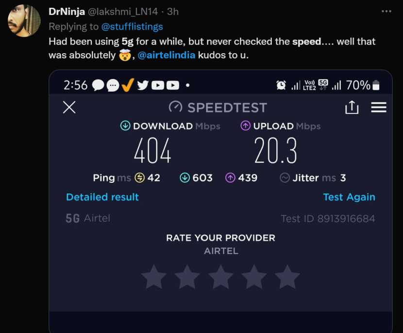 Airtel 5G Plus Users are Happy with Speeds they are Getting - 27