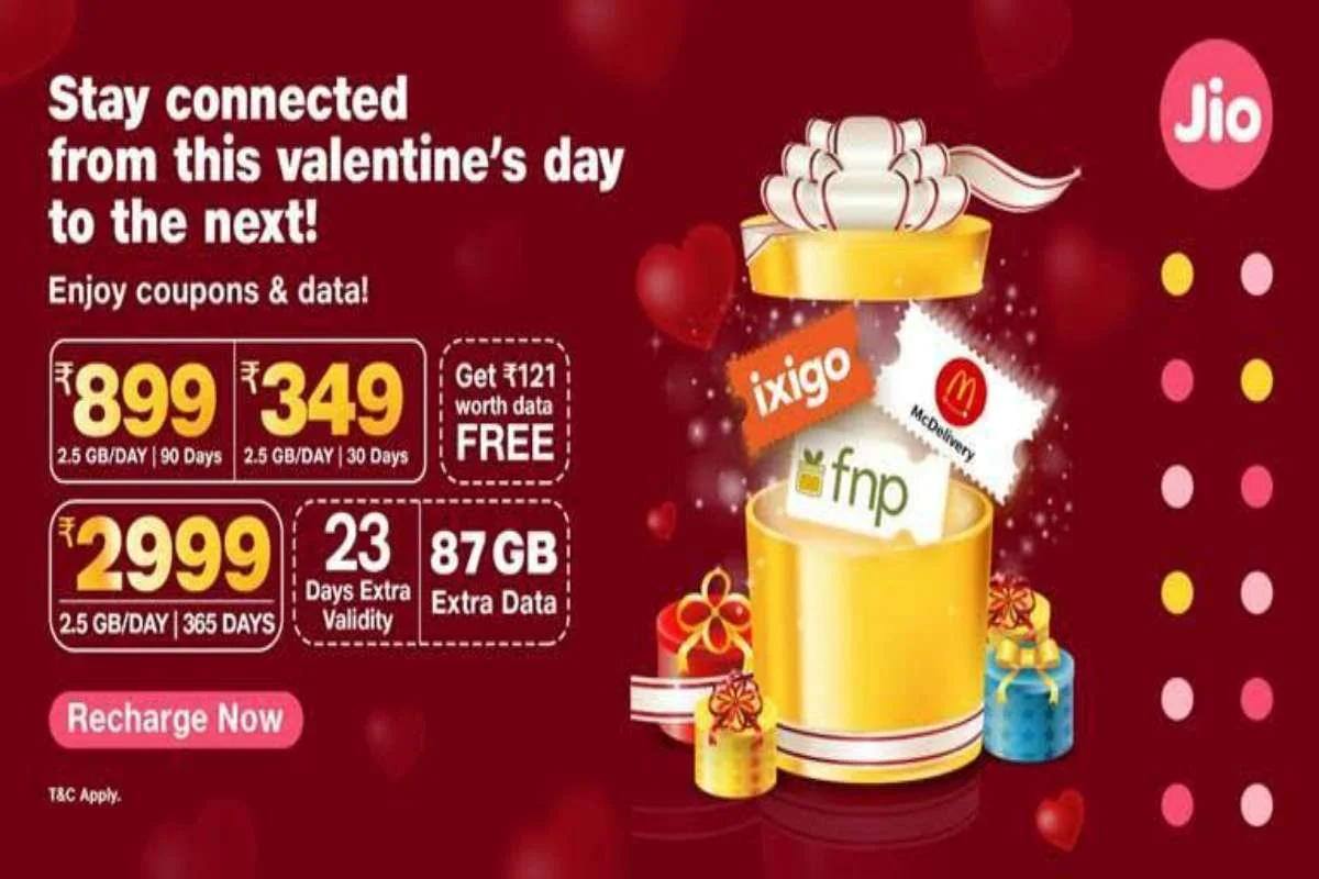 Jio New Recharge Offer with Free Data McDonalds Benefit and More