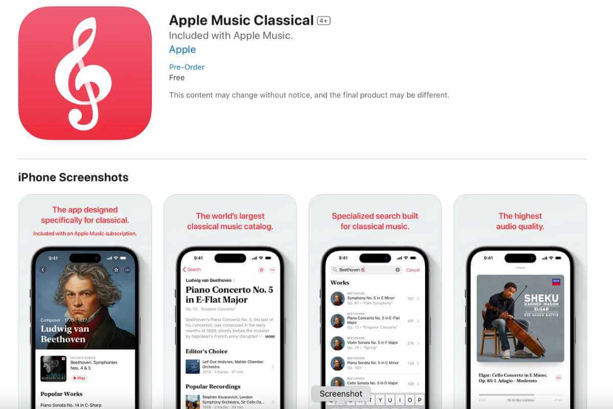 Apple Brings a New App for Classical Music Lovers