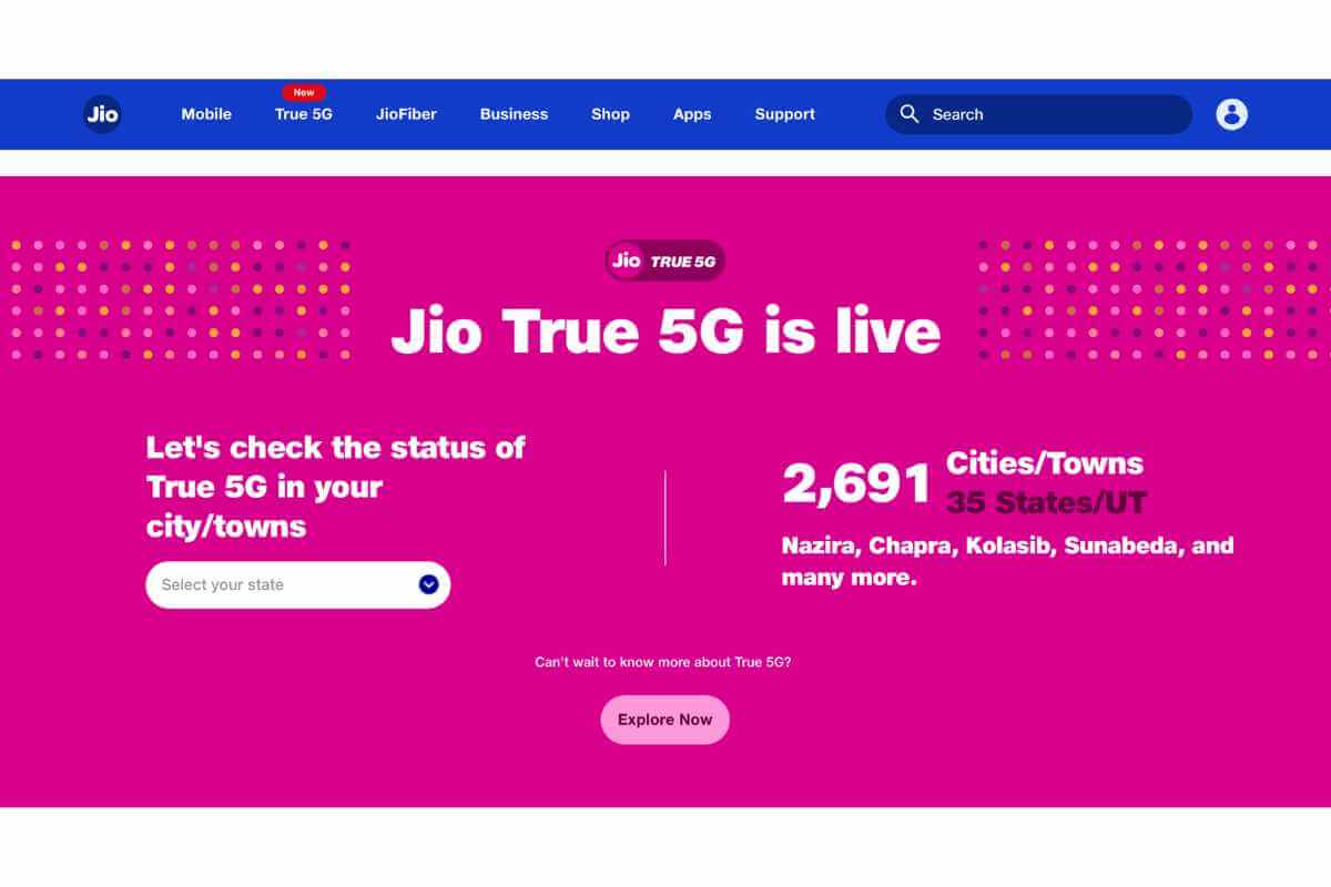 Jio's 5G is Now available in 2,691 Cities
