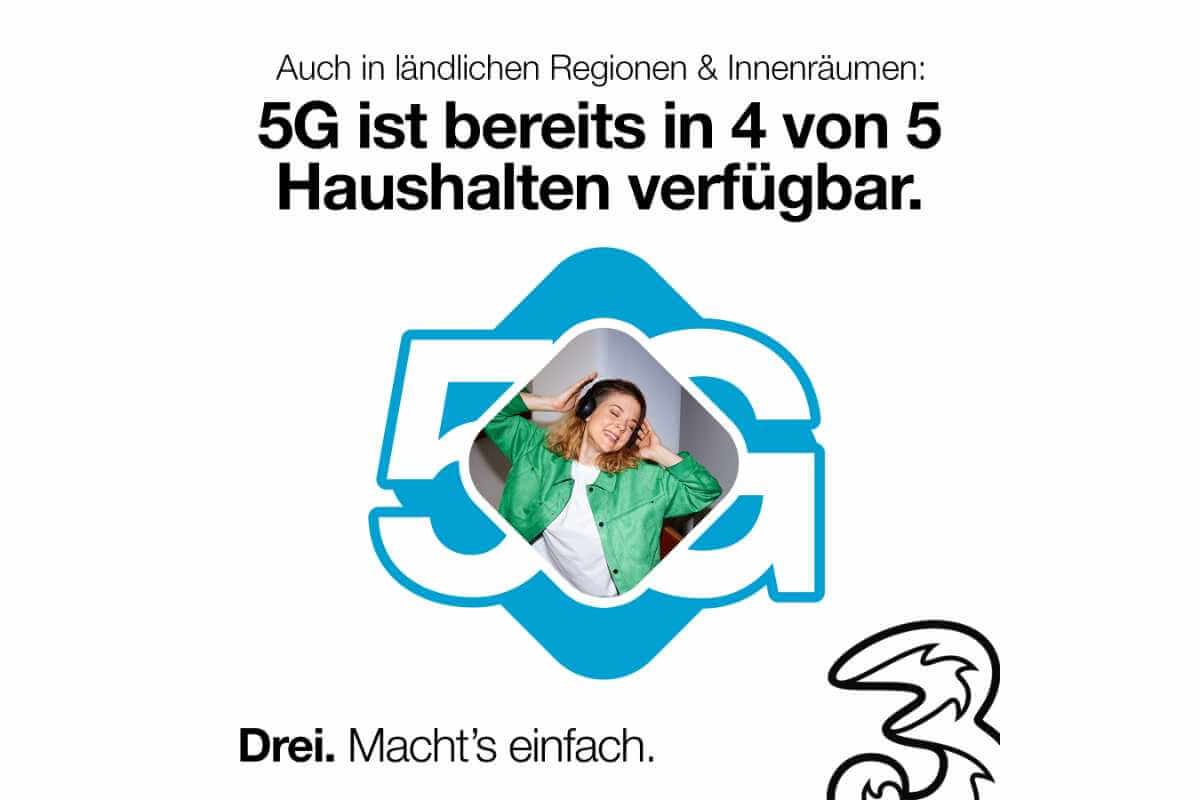 Drei 5G Coverage Reaches 85 Percent of the Austrian Population