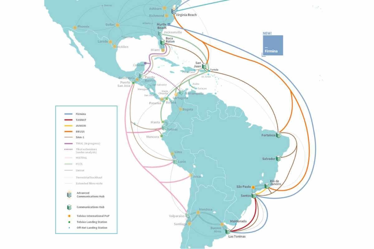Telxius Joins Firmina Subsea Cable System, Enhancing Americas Connectivity