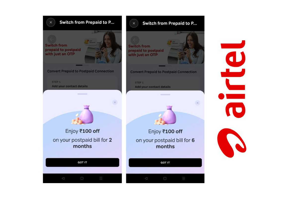 Prepaid to Postpaid Upgrade via OTP