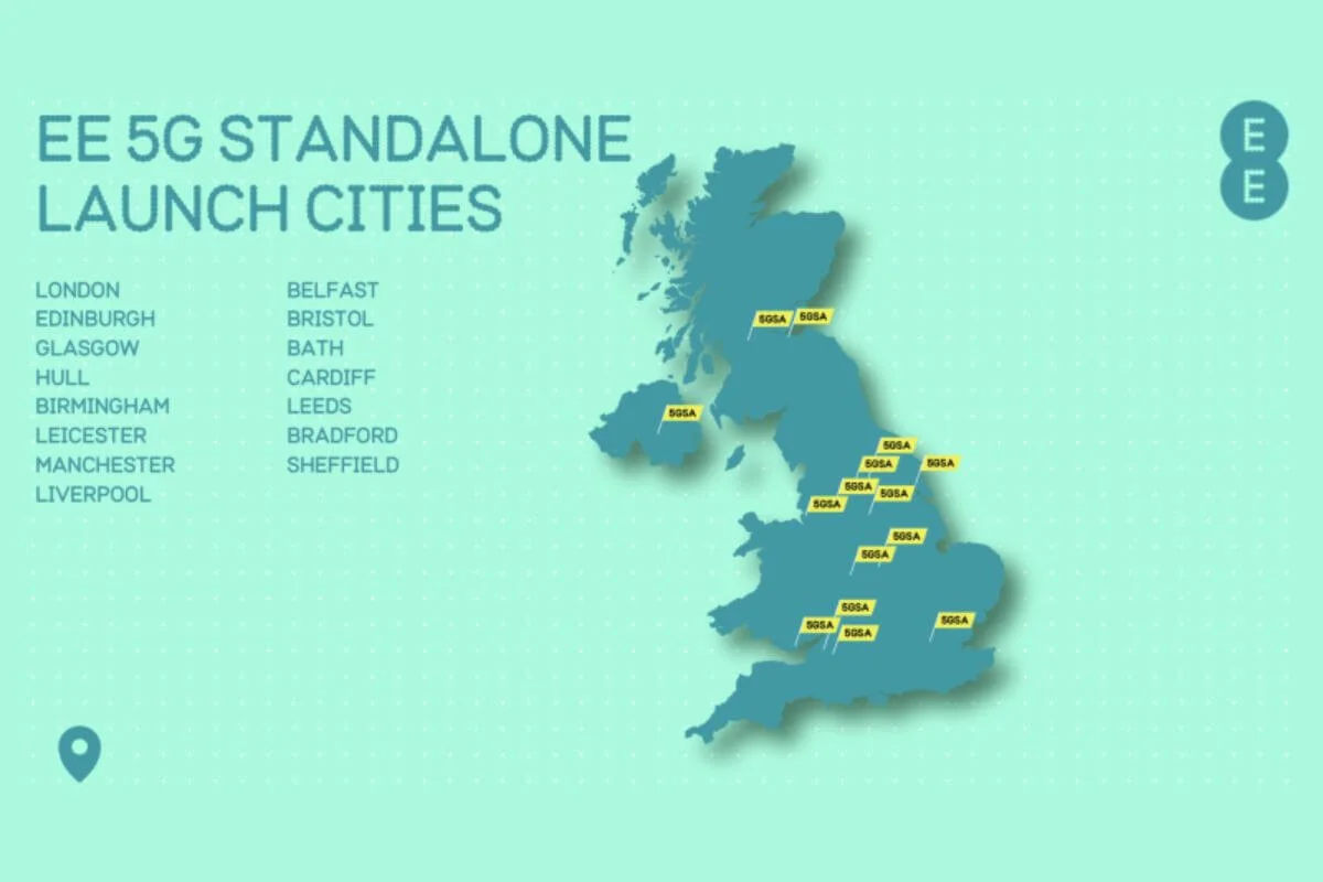 EE Launches 5G Standalone Network in 15 UK Cities and Wi-Fi 7 Router for Homes
