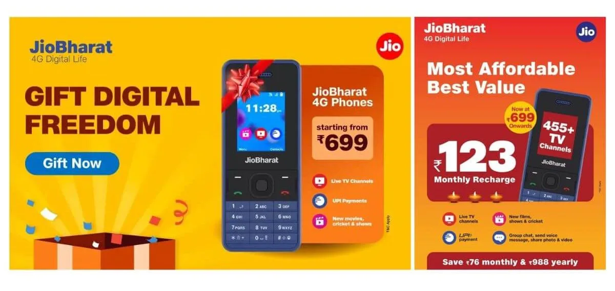 Jio JioBharat 4G Phones Diwali Offer