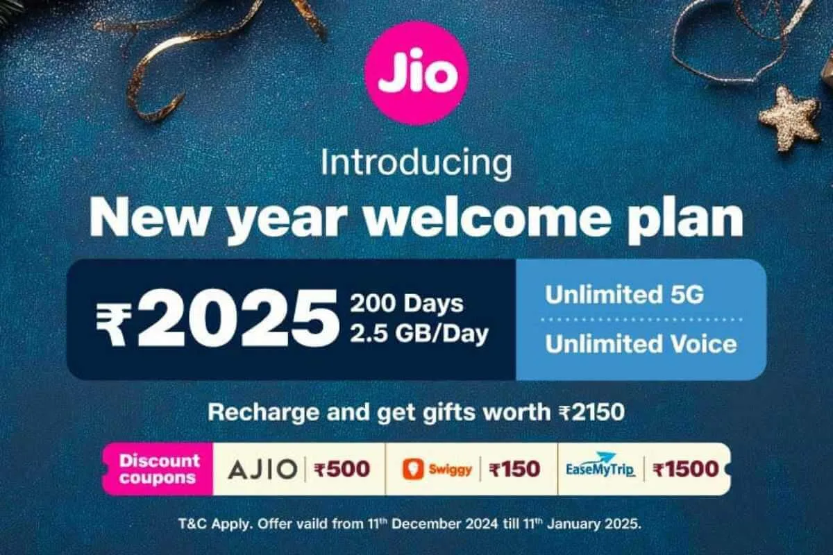 Reliance Jio Launches New Year Rs 2025 Welcome Plan with Unlimited 5G