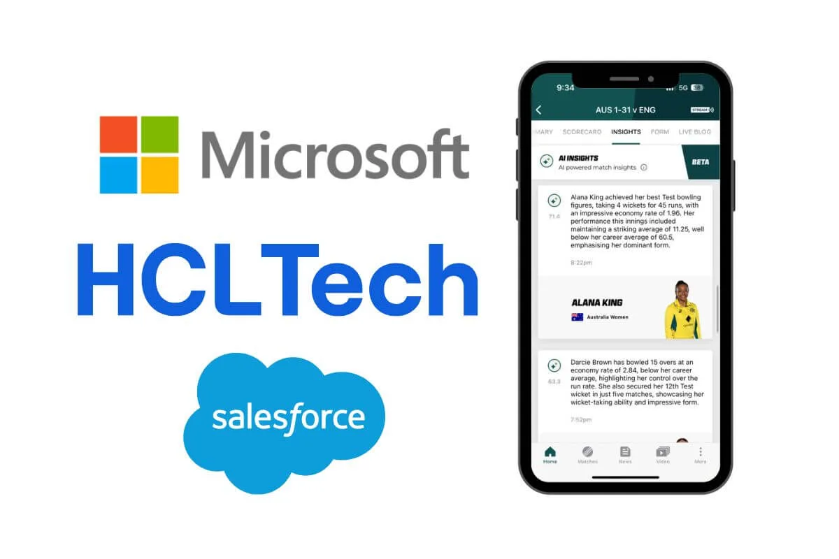 HCLTech and Microsoft Launch AI-Powered Feature for Cricket Australia Live App