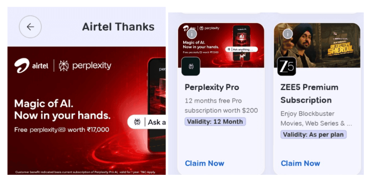 airtel perplexity pro