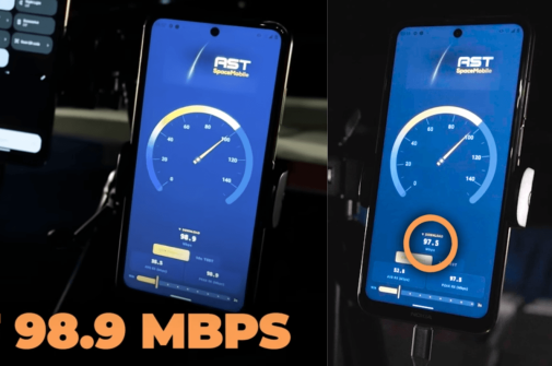 AST SpaceMobile Shows Near-100 Mbps Broadband From Space on a Standard Phone
