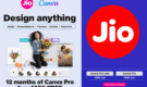 Reliance Jio Offers Canva Pro Free for 12 Months With Rs 399 Recharge Plan