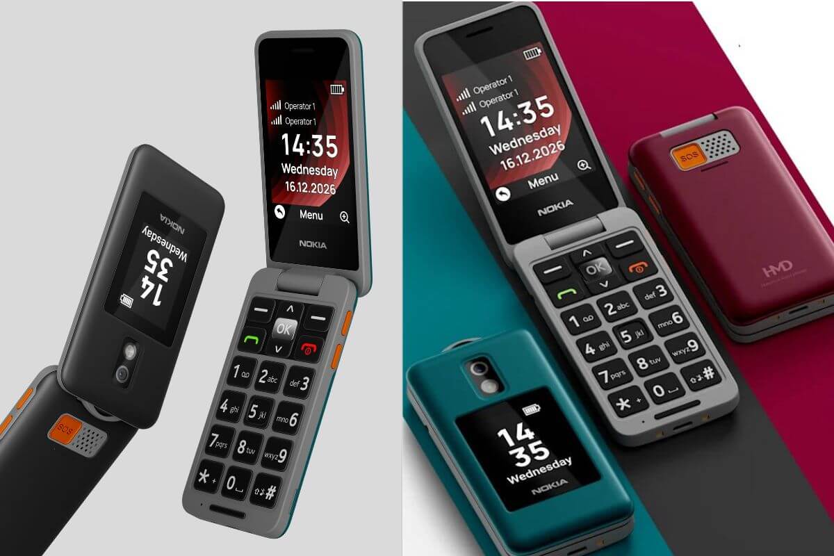 nokia 2360flipphone launches with dualdisplay sos button