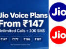 reliancejio offers four voice smsplans startingat rs147