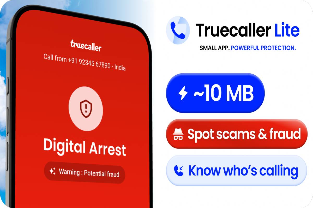 Truecaller Lite Launched in India, a 10MB App
